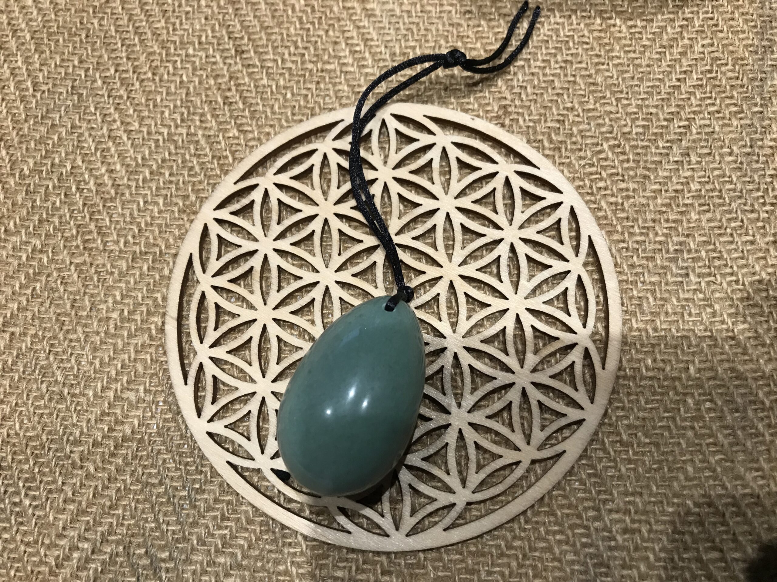 Œuf de Yoni en Aventurine Verte-Pierre de Bien-Etre