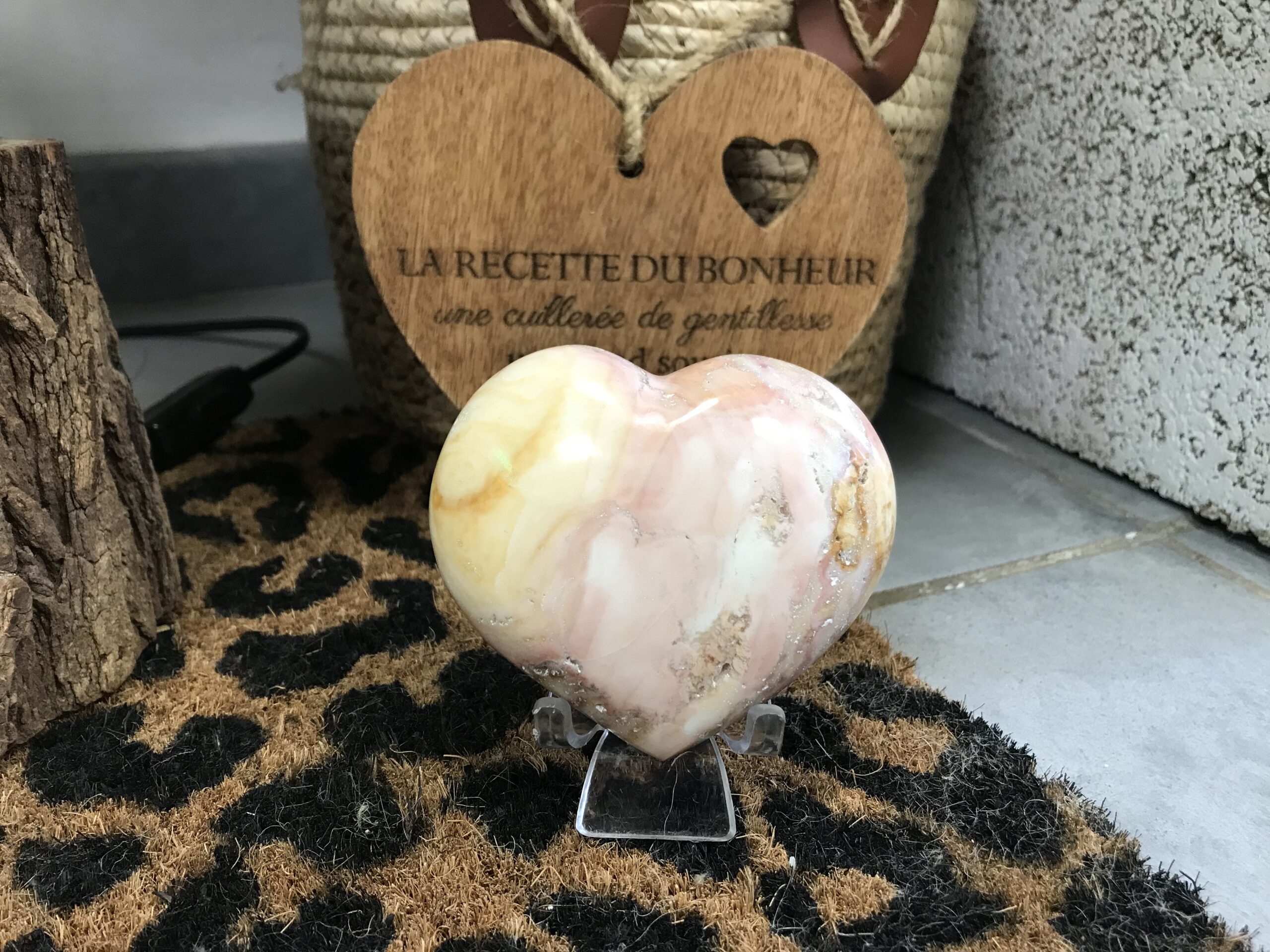 Cœur en Jaspe Océan