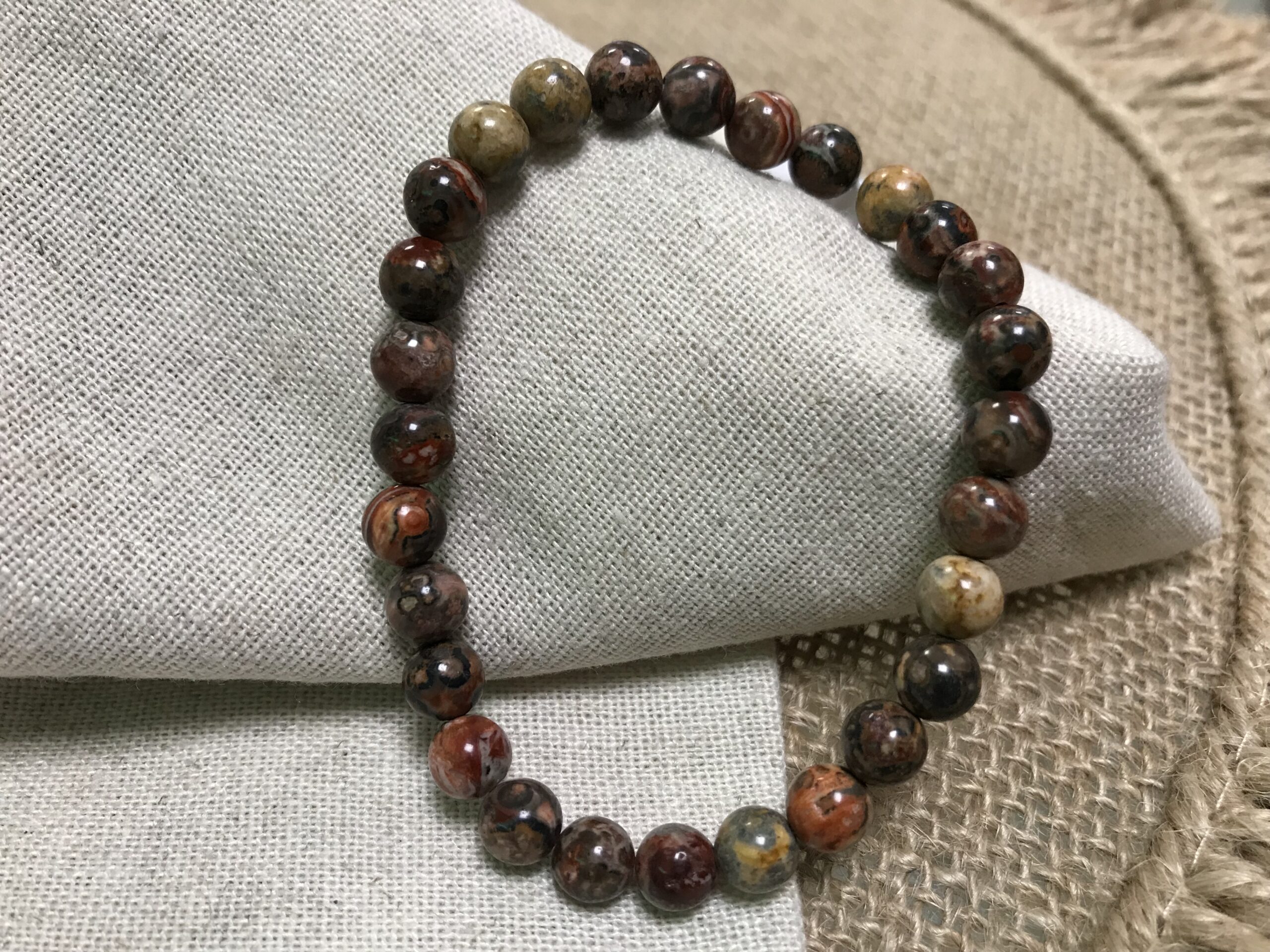 Bracelet Boule 6mm Jaspe Léopard A