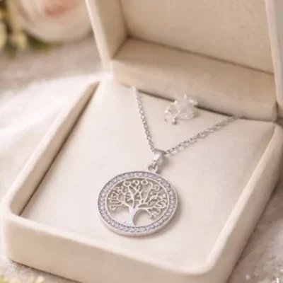 Collier en acier inoxydable arbre de vie