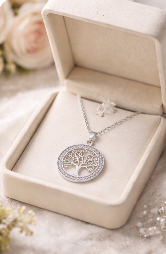 Collier en acier inoxydable arbre de vie