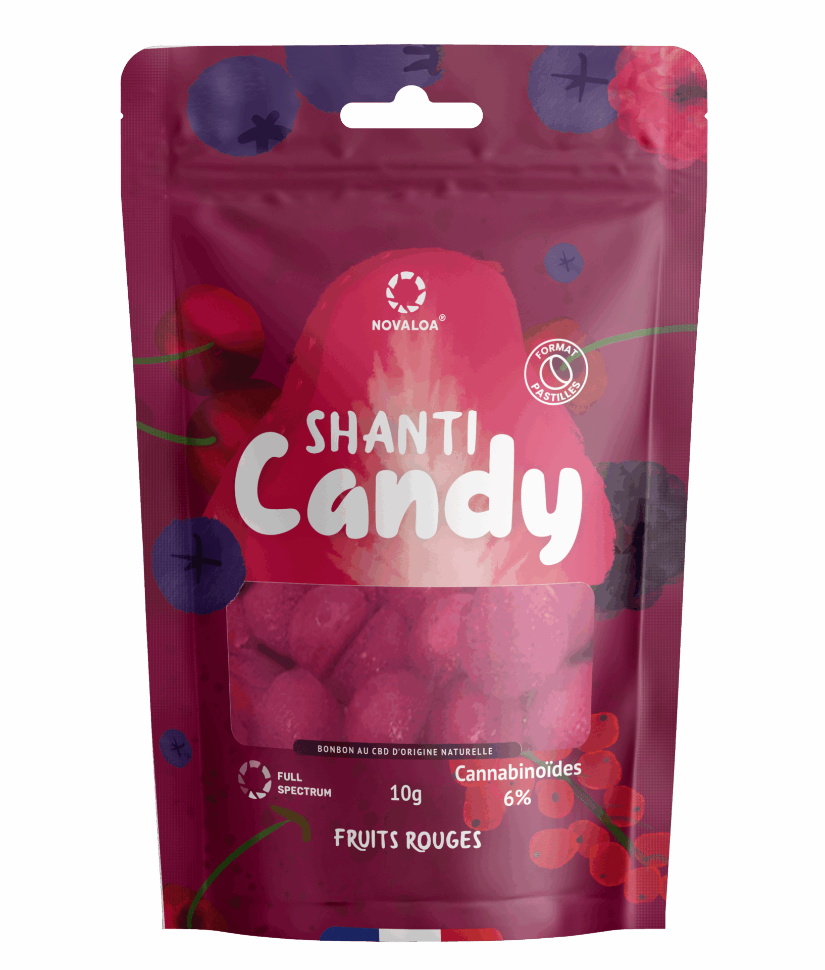 Pastilles CBD 2 % – CBN 3 % – CBG 1 % – Fruits Rouges