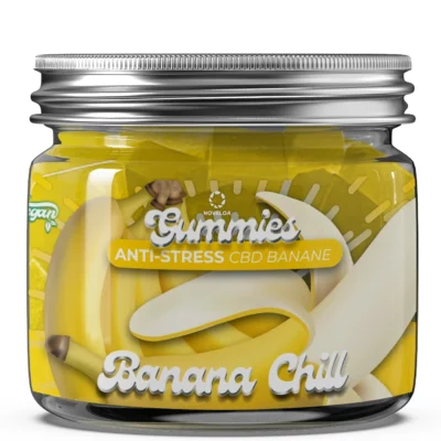 Gummies CBD Anti-Stress I Banana Chill I 20mg CBD, Gaba et Magnésium - Sans THC - 30 gummies