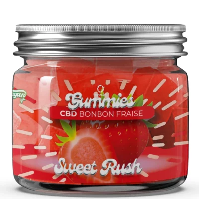 Gummies CBD Confort I Sweet Rush I Bonbon Fraise - 10mg CBD - Sans THC - 30 gummies