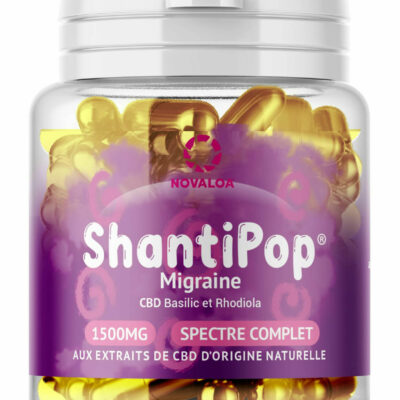 Gélules liquides Migraine : 1500mg CBD - Basilic et Rhodiola